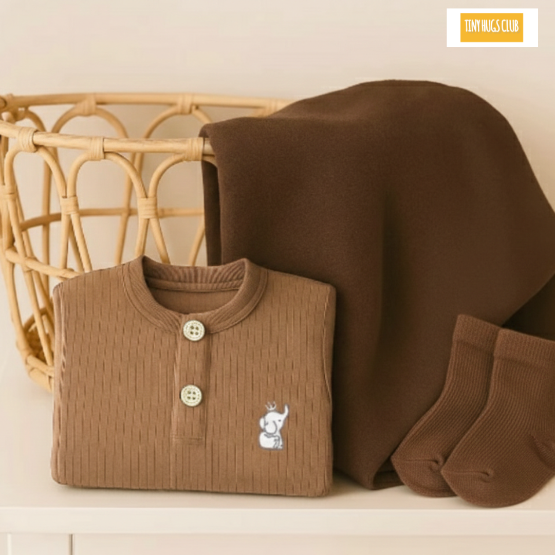Newborn Baby Romper Set 3in1 | Free Socks (0-3 Months)