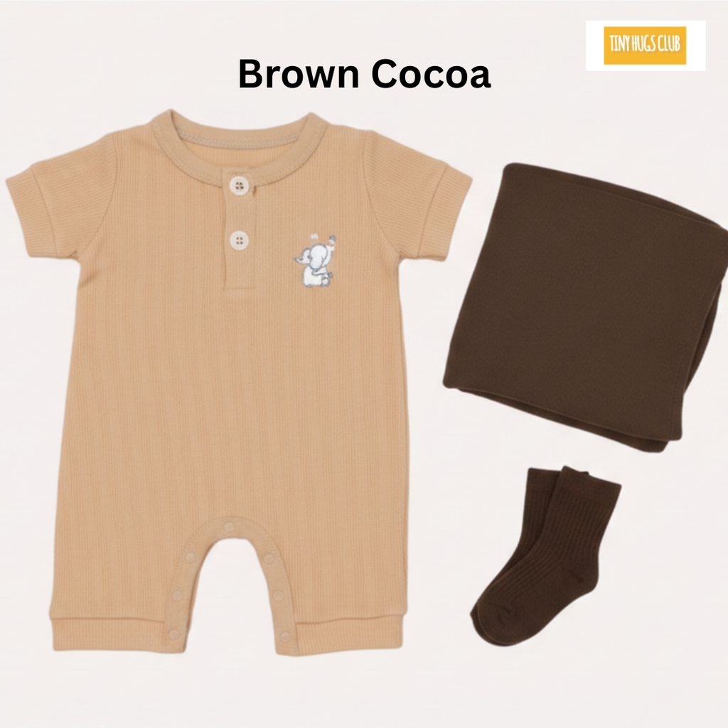 Newborn Baby Romper Set 3in1 | Free Socks (0-3 Months)