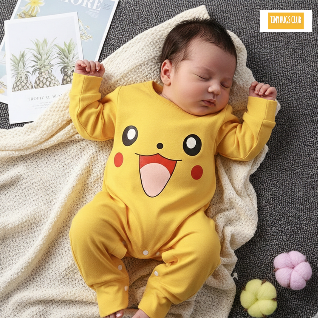 Unisex Baby Sleeping Jumpsuit – Soft & Comfortable (0–12 Months)