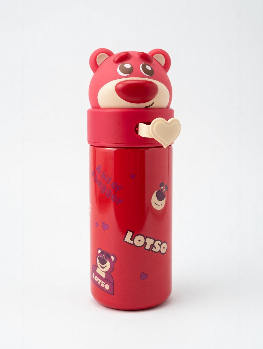Glitter Lotso Tumbler with Heart-Shaped Holder